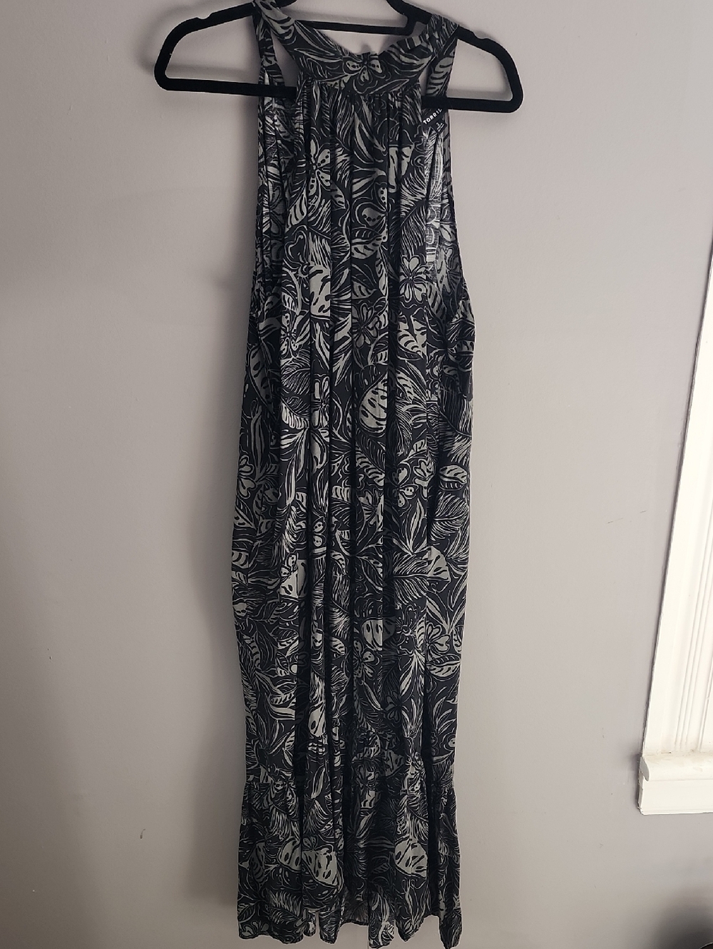 Torrid Black and White Patterned Maxi Dress